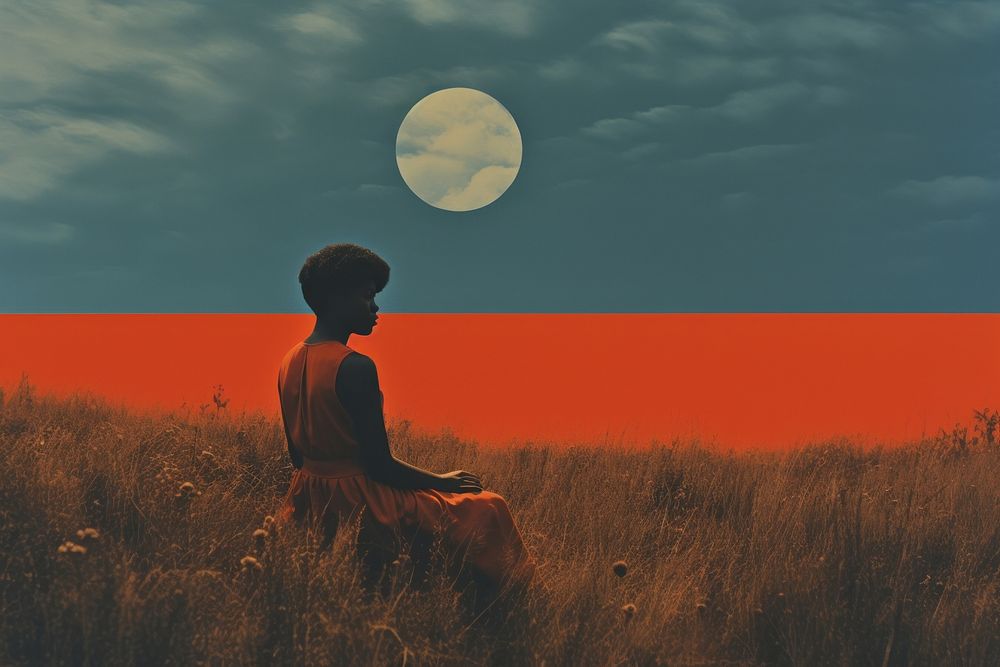 African american nature solitude outdoors. AI generated Image by rawpixel.