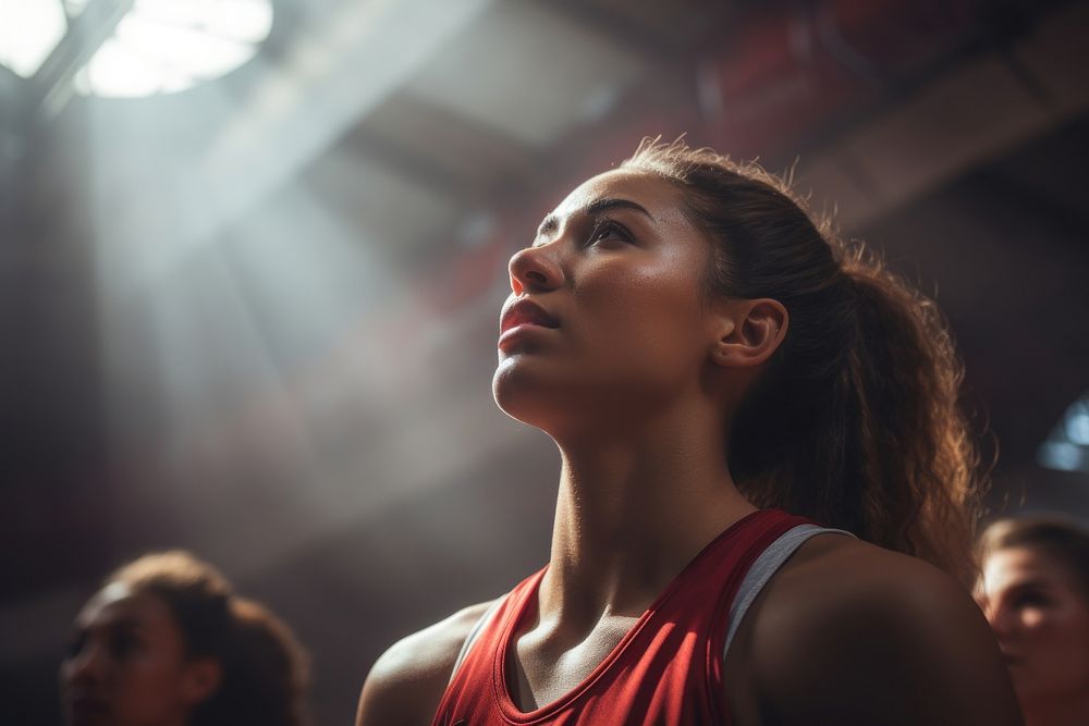 Female basketball players portrait adult photo. AI generated Image by rawpixel.