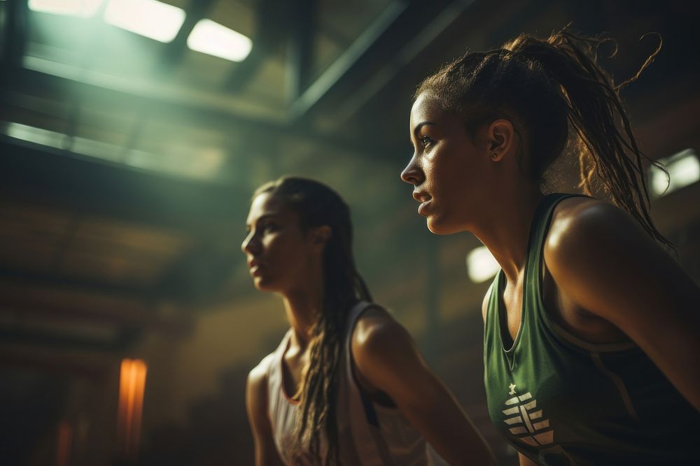 Female basketball players determination exercising vitality. AI generated Image by rawpixel.