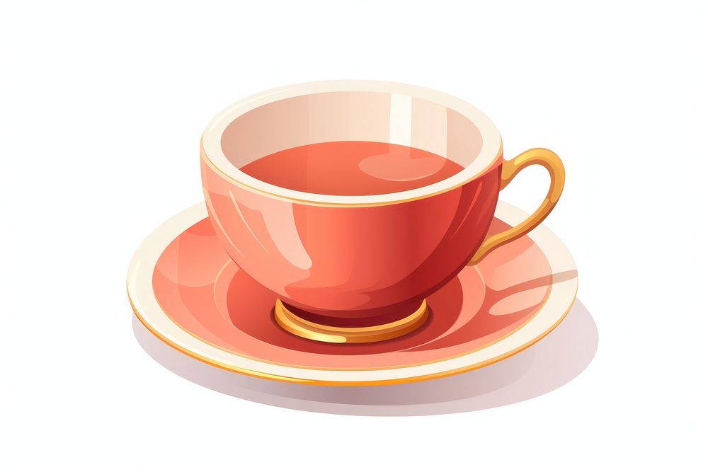 Tea cup saucer coffee drink. AI generated Image by rawpixel.