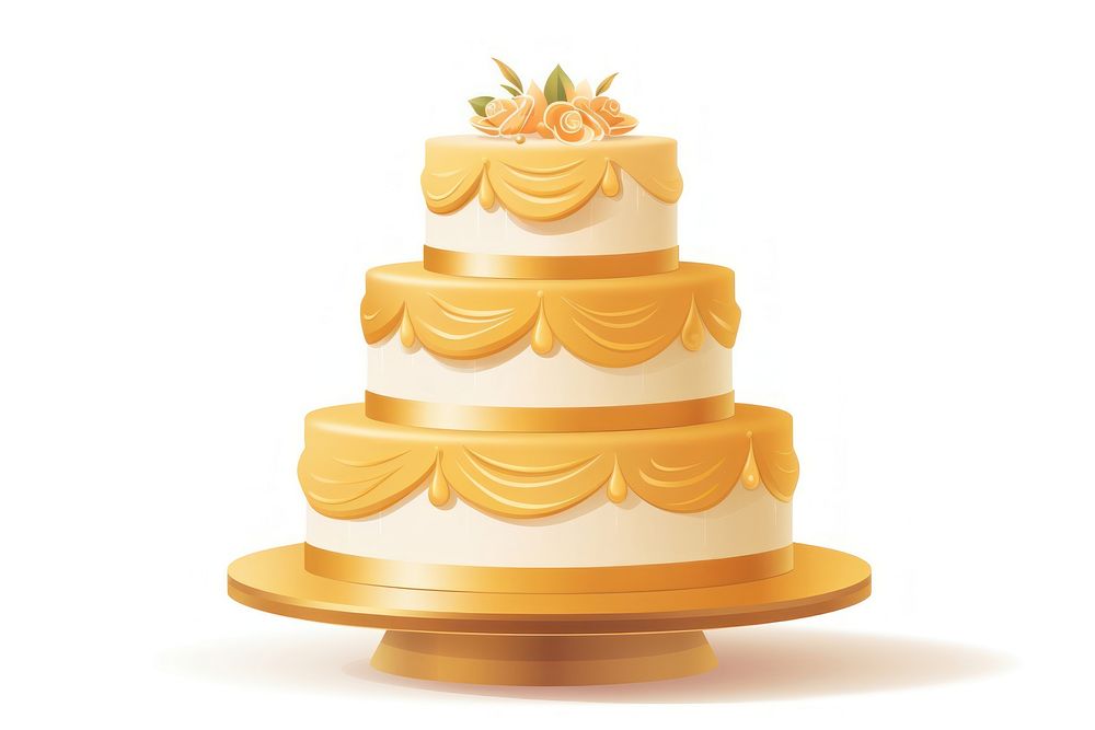Wedding cake dessert cream food. AI generated Image by rawpixel.