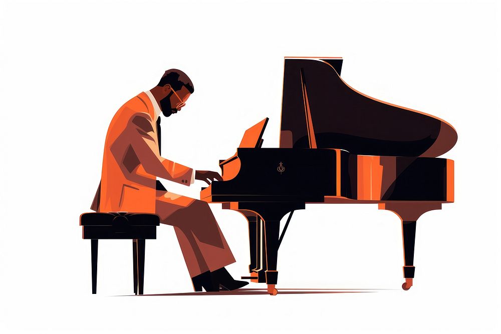 Jazz piano keyboard musician. AI generated Image by rawpixel.