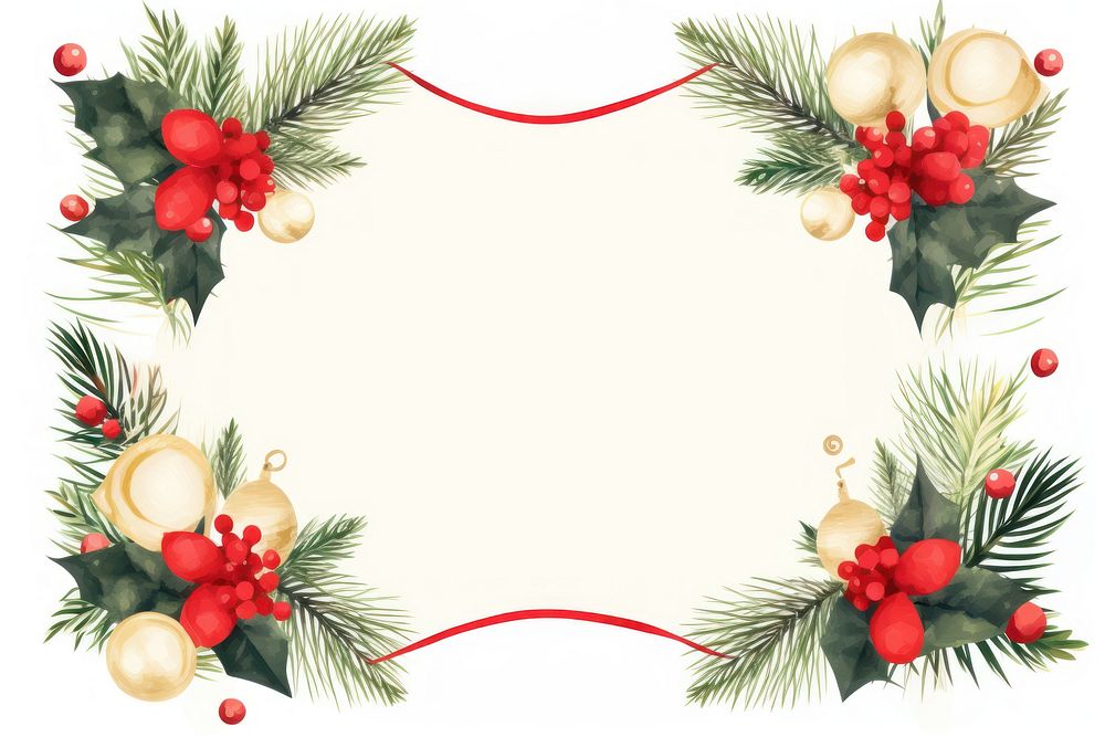 Christmas invitation border christmas white background celebration. AI generated Image by rawpixel.