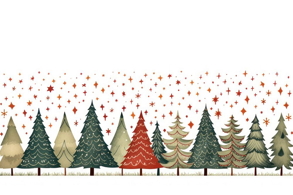 Christmas tree border christmas backgrounds plant. AI generated Image by rawpixel.