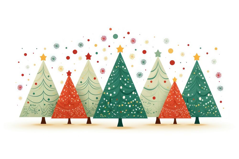 Christmas tree border christmas white background christmas tree. AI generated Image by rawpixel.