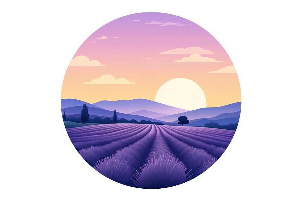 France lavender nature circle. AI generated Image by rawpixel.
