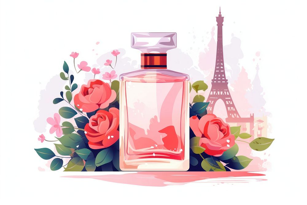 French perfume bottle container. AI generated Image by rawpixel.