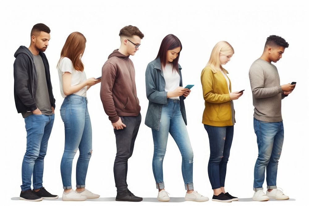 People adult jeans phone. AI generated Image by rawpixel.
