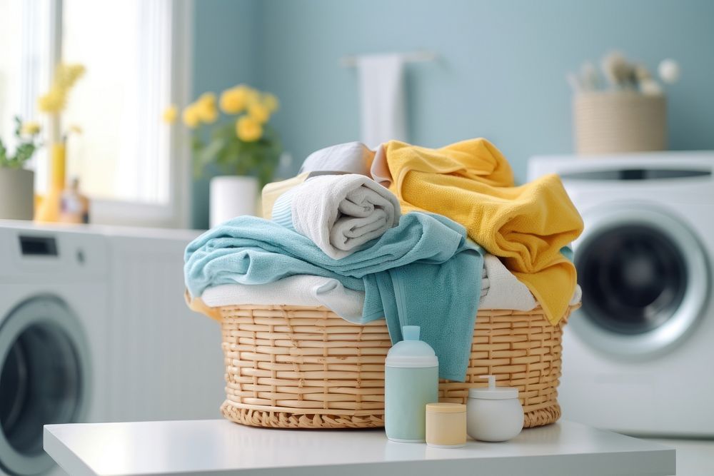 Laundry appliance basket room. AI generated Image by rawpixel.