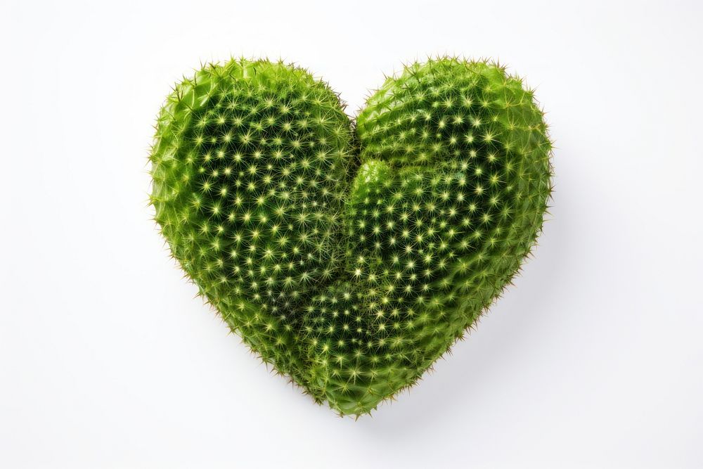 Heart cactus plant heart white background. AI generated Image by rawpixel.