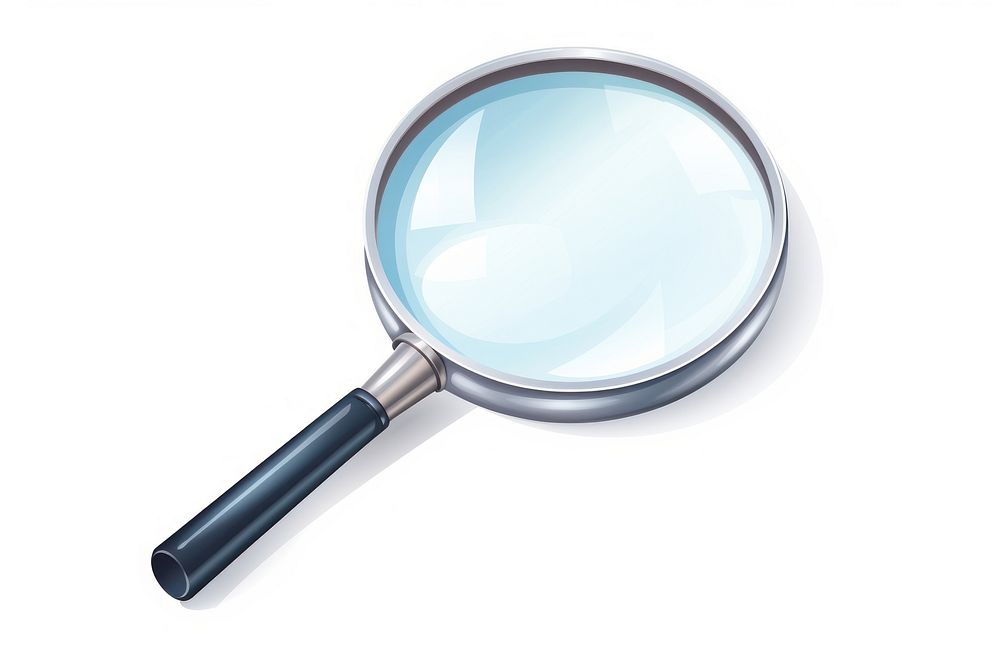 Magnifying glass vector white background discovery. AI generated Image by rawpixel.