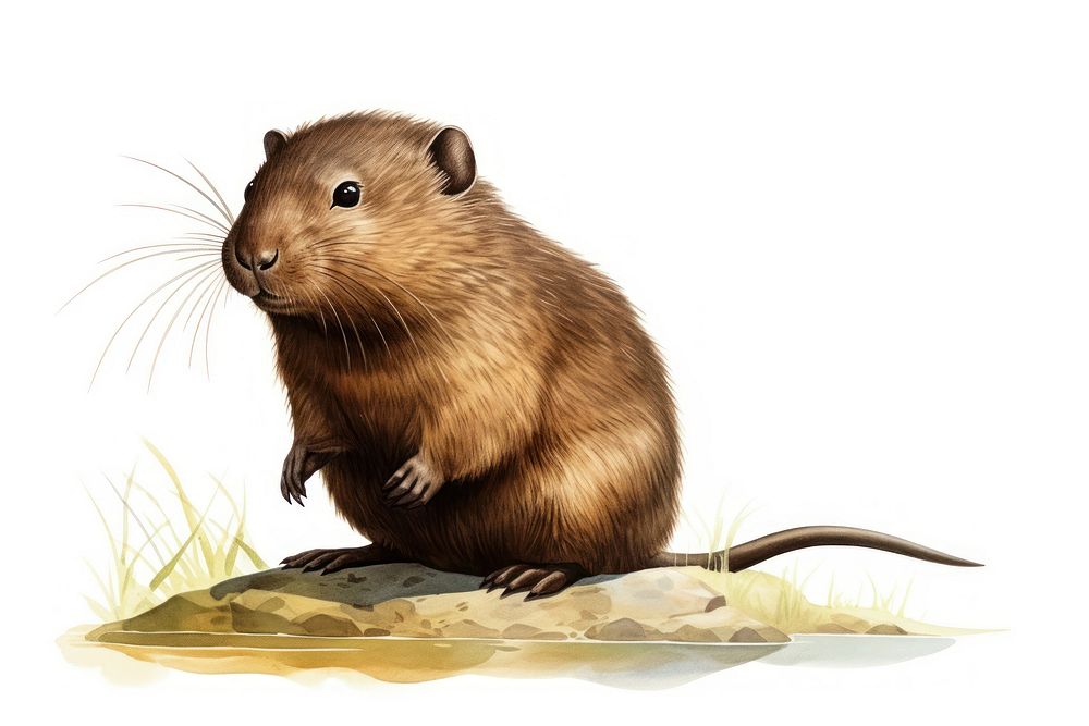 Water Vole rat wildlife animal. AI generated Image by rawpixel.