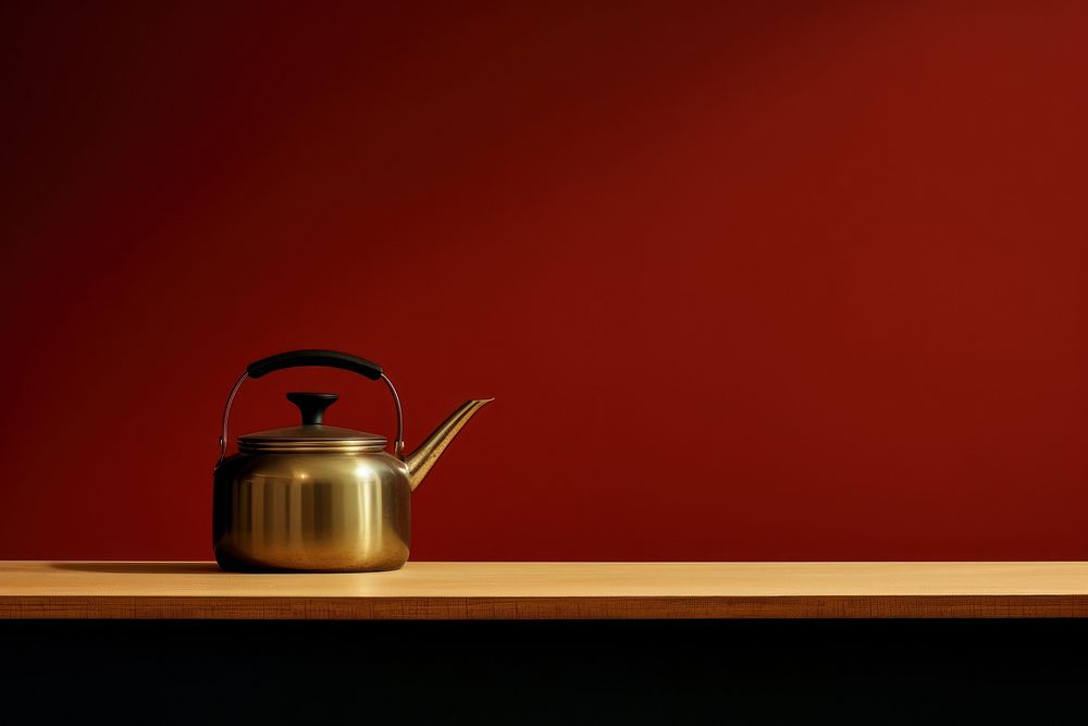 Kettle on a table. AI generated Image by rawpixel.