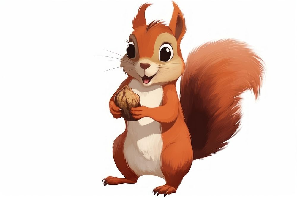 Red squirrel rodent mammal animal. AI generated Image by rawpixel.