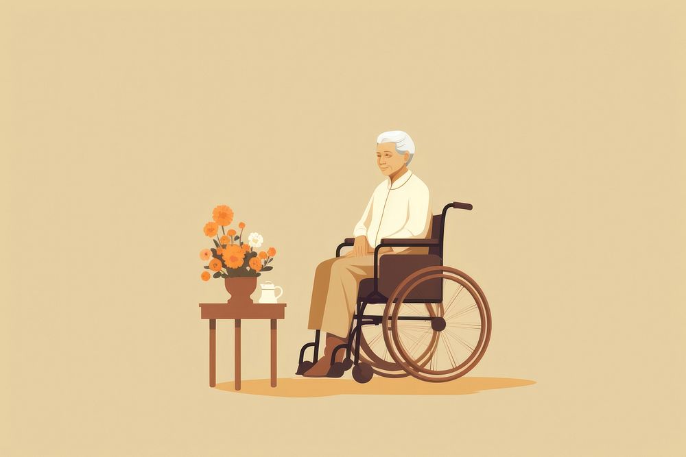 Senior house wheelchair furniture retirement. AI generated Image by rawpixel.
