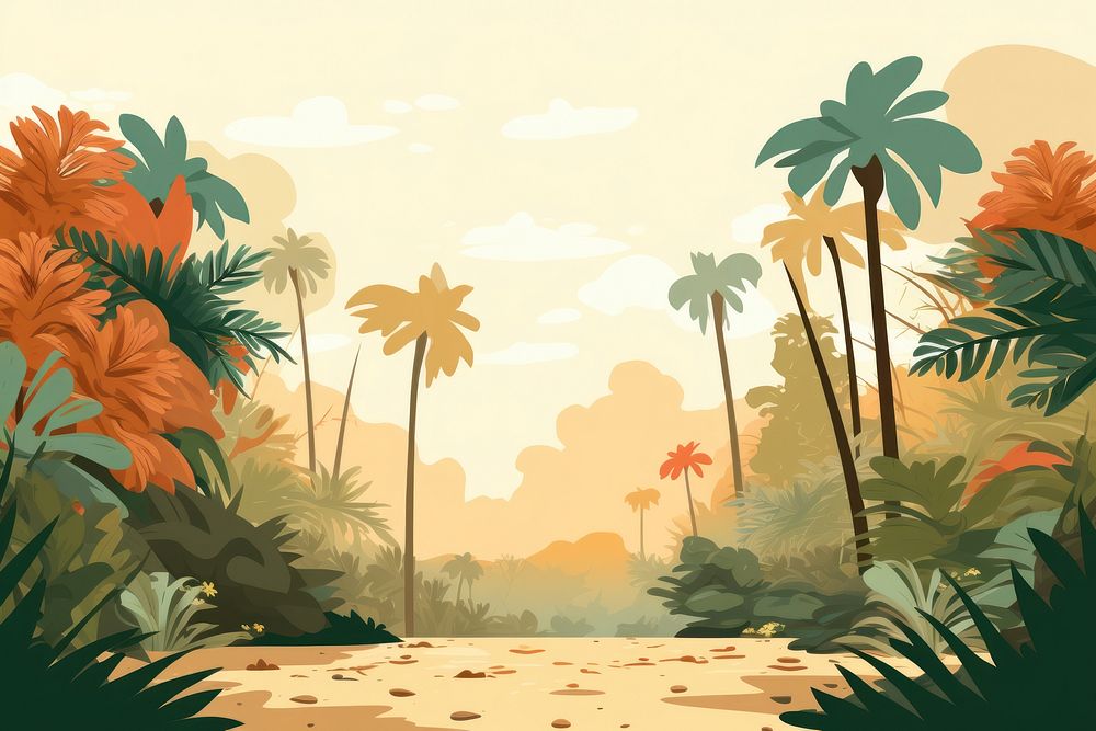 Tropical forest landscape backgrounds vegetation. AI generated Image by rawpixel.