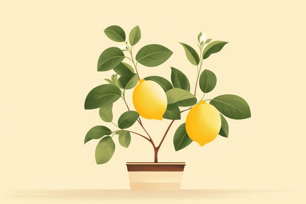 Lemon tree fruit plant food. AI generated Image by rawpixel.