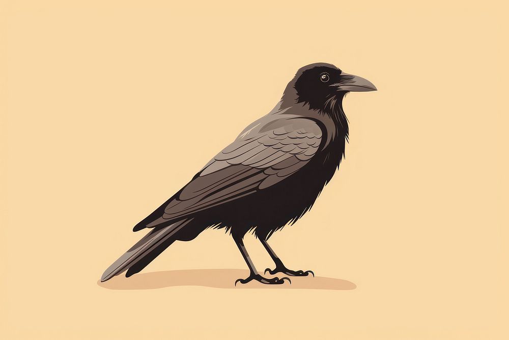 Raven wildlife animal bird. AI generated Image by rawpixel.