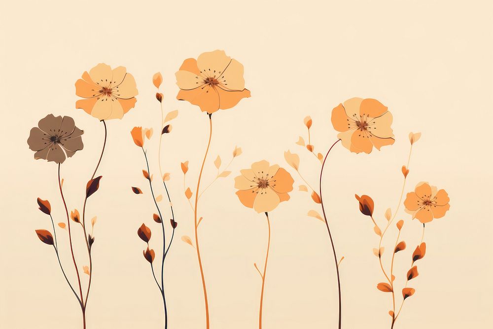 Dry flowers pattern nature plant. AI generated Image by rawpixel.