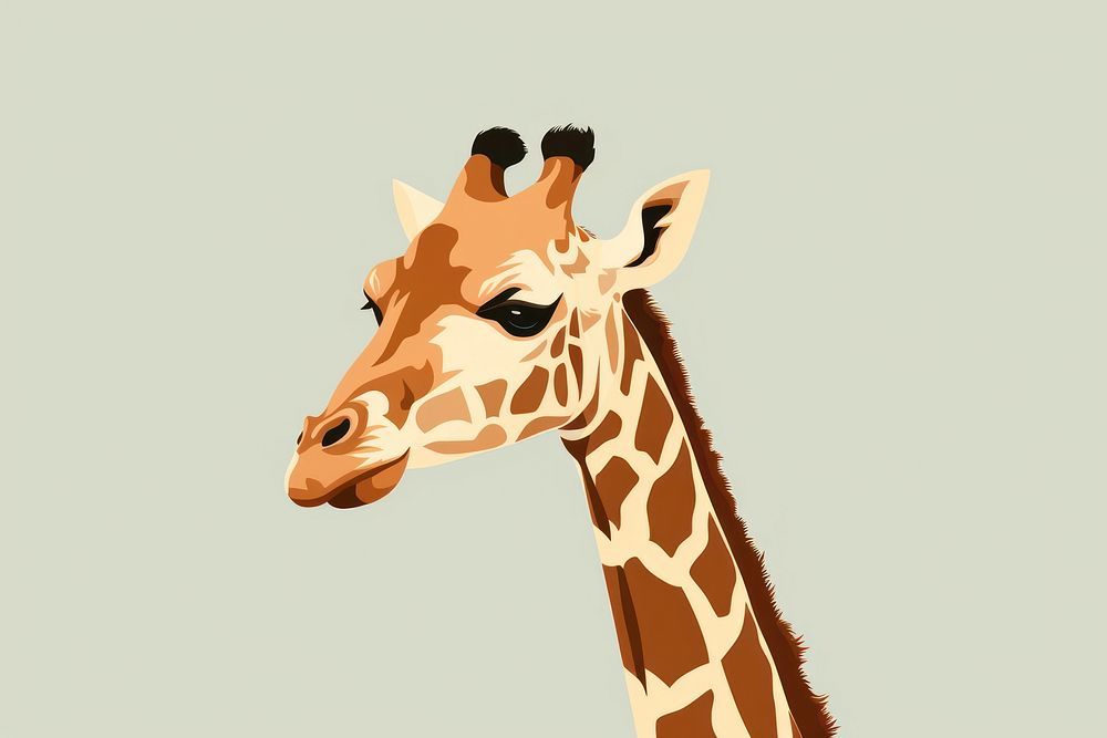 Giraffe wildlife animal mammal. AI generated Image by rawpixel.