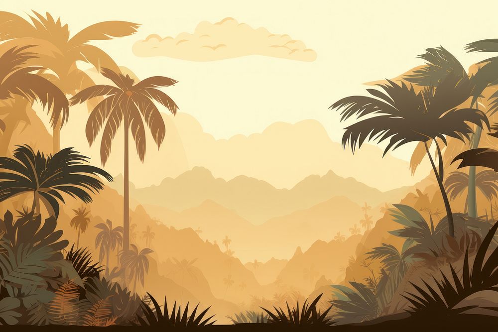 Tropical forest landscape backgrounds vegetation. AI generated Image by rawpixel.