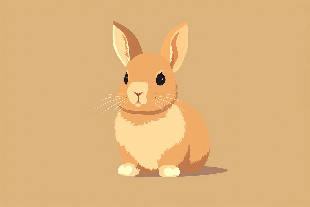 Cute Rabbit rodent animal mammal. AI generated Image by rawpixel.