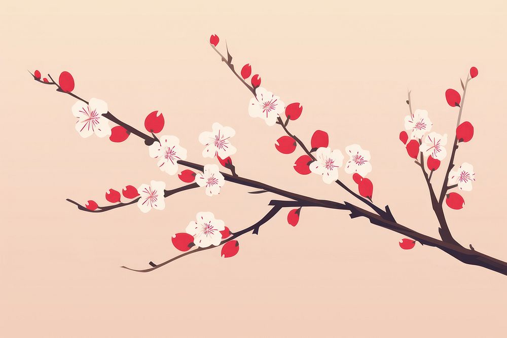 Cherry blossom outdoors flower nature. AI generated Image by rawpixel.