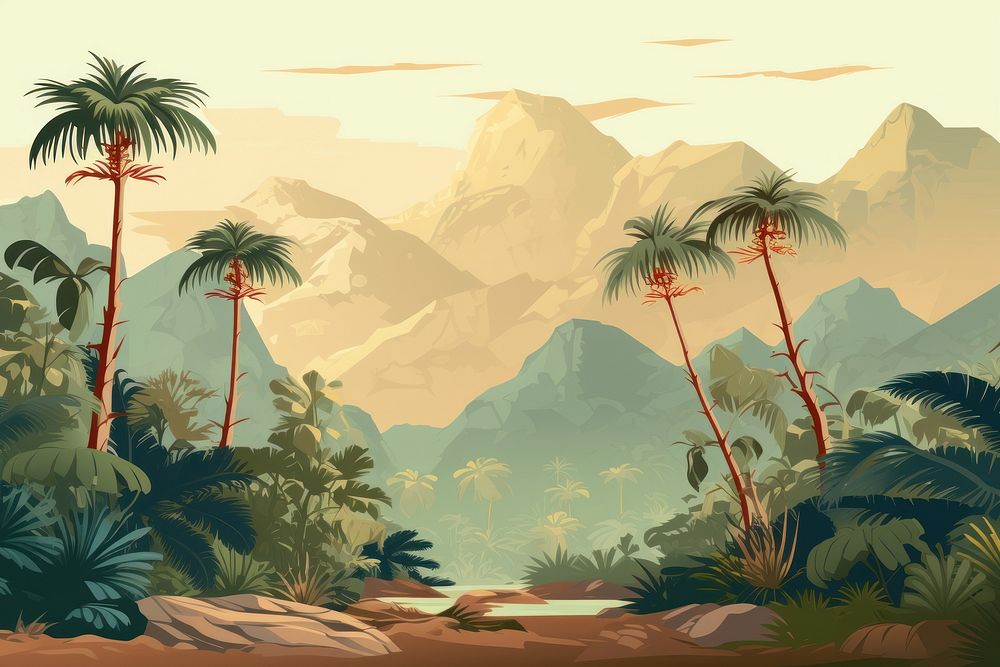 Tropical forest landscape outdoors tropics. AI generated Image by rawpixel.