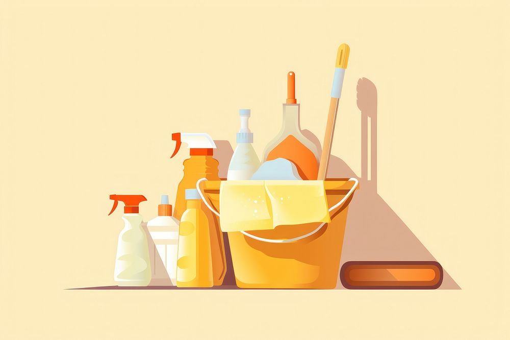 Cleaning service cleaning bottle household equipment. AI generated Image by rawpixel.