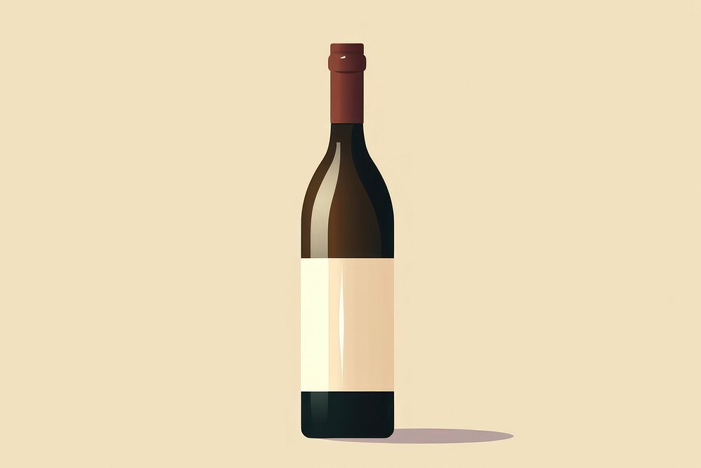 Wine bottle drink refreshment container. AI generated Image by rawpixel.
