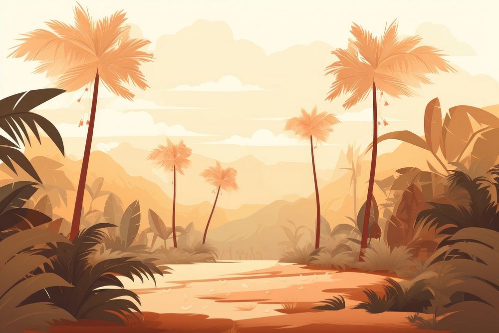 Tropical forest landscape sunlight outdoors. AI generated Image by rawpixel.