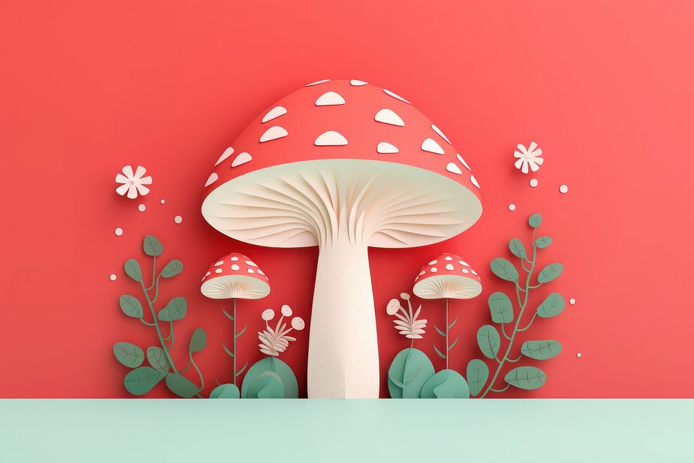 Mushroom fungus plant representation. AI generated Image by rawpixel.