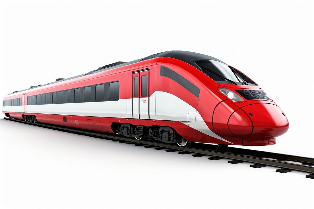 Speed train locomotive vehicle railway. AI generated Image by rawpixel.