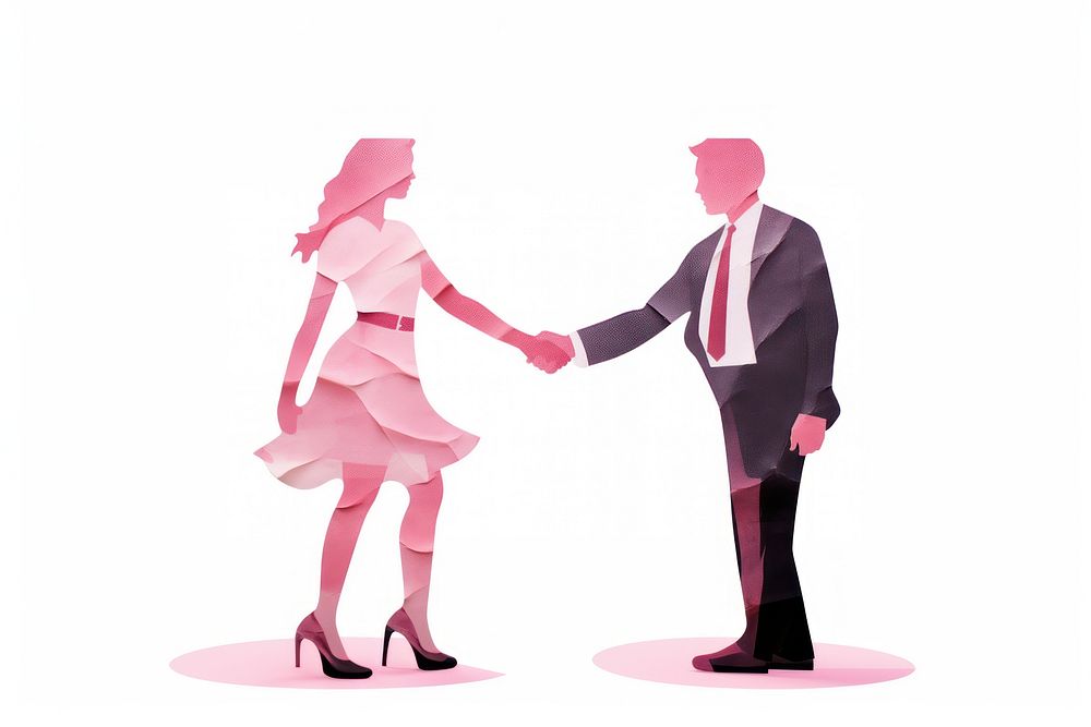 Handshake adult white background togetherness. AI generated Image by rawpixel.