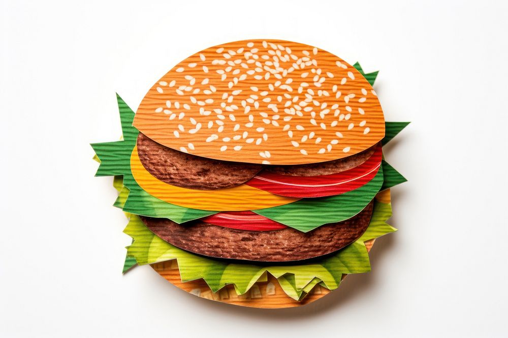 Burger sesame burger paper. AI generated Image by rawpixel.