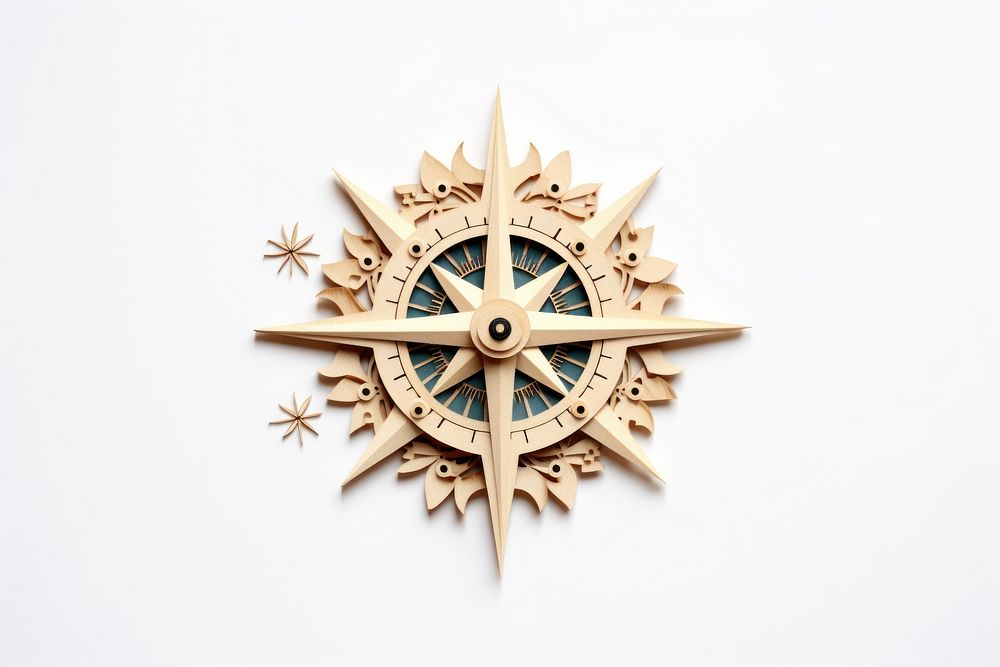 Compass compass craft creativity. AI generated Image by rawpixel.