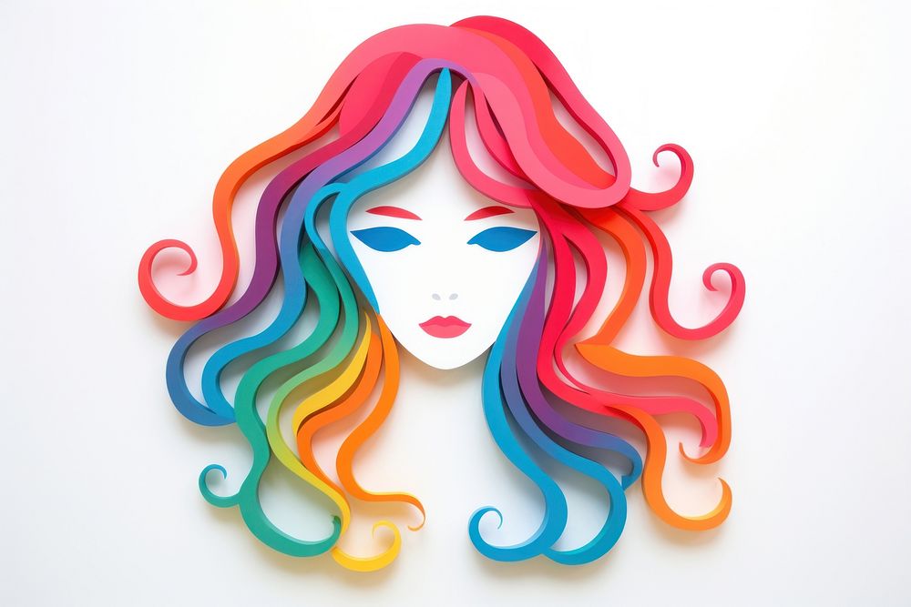 Girl hair art red. AI generated Image by rawpixel.