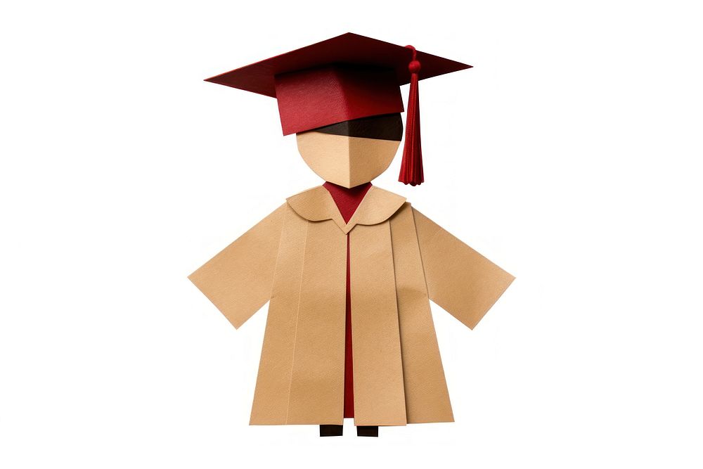 Graduated graduation student white background. AI generated Image by rawpixel.