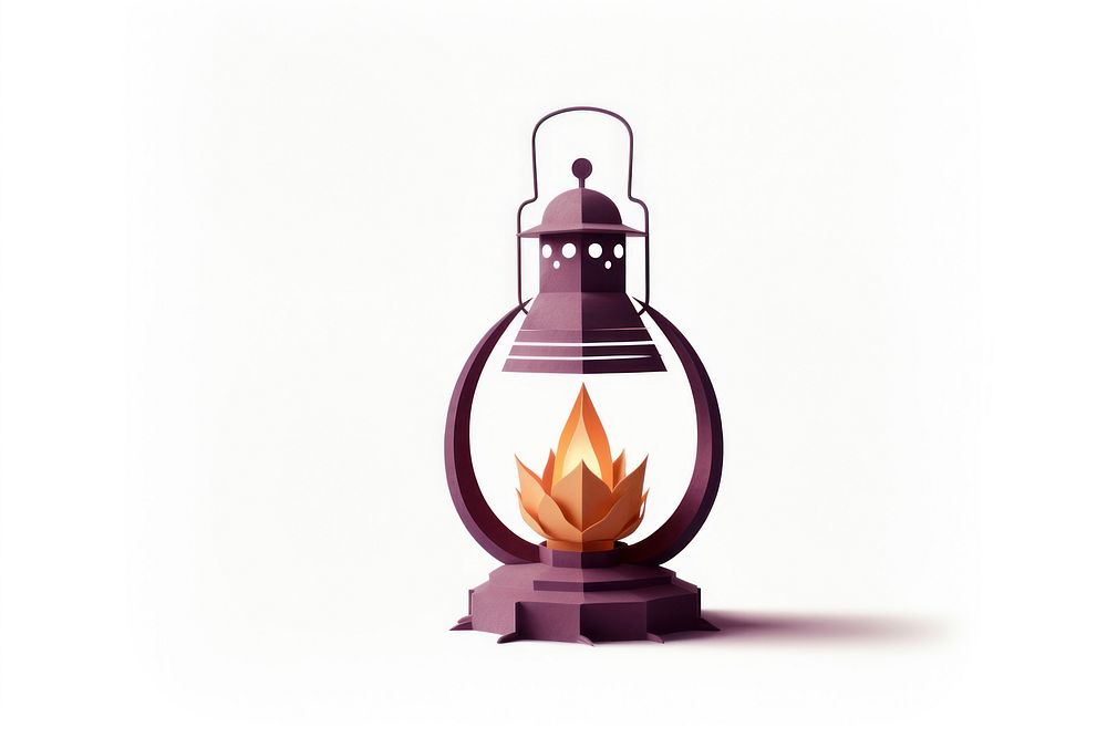 Oil lamp lantern illuminated fireplace. AI generated Image by rawpixel.
