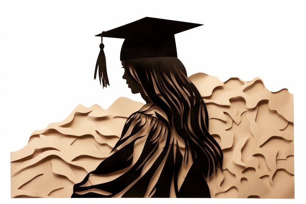 Graduation graduation silhouette student. AI generated Image by rawpixel.