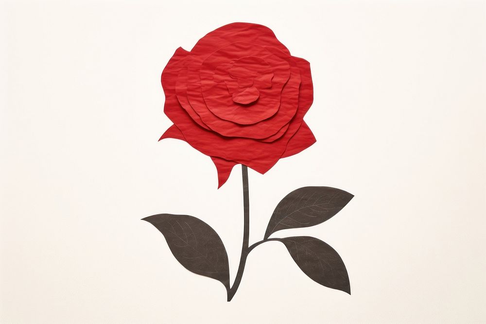 Red Rose rose flower petal. AI generated Image by rawpixel.