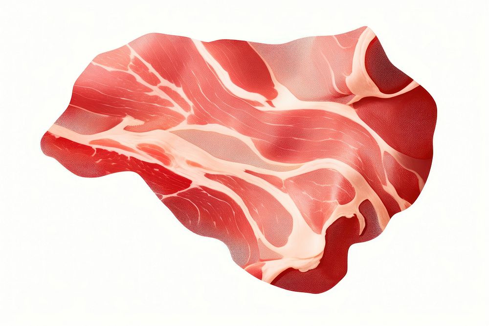 Prosciutto white background abstract science. AI generated Image by rawpixel.