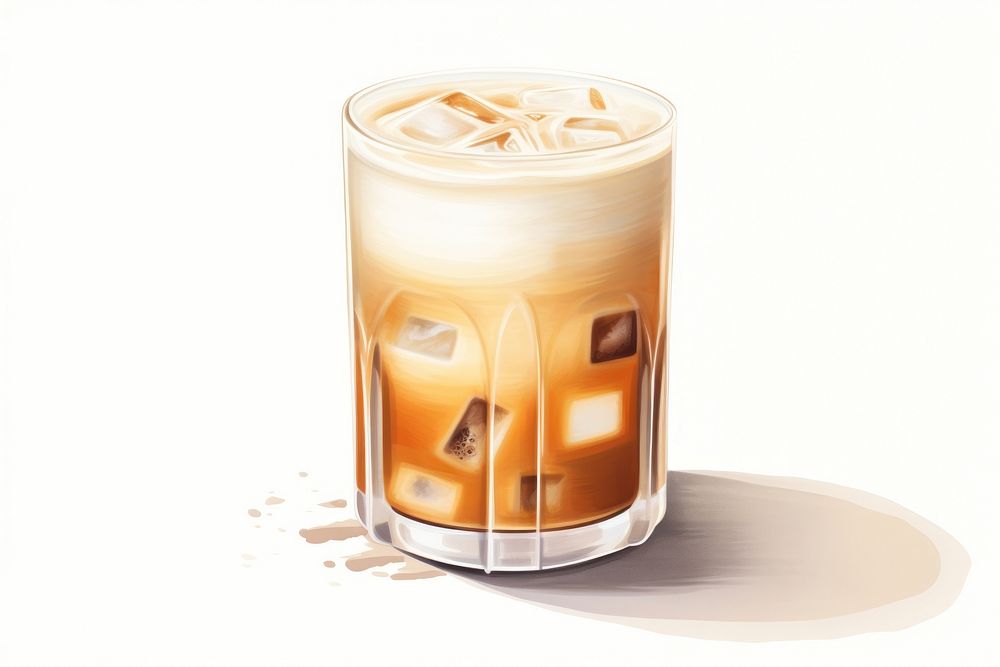 Caramel Macchiato coffee drink latte. AI generated Image by rawpixel.
