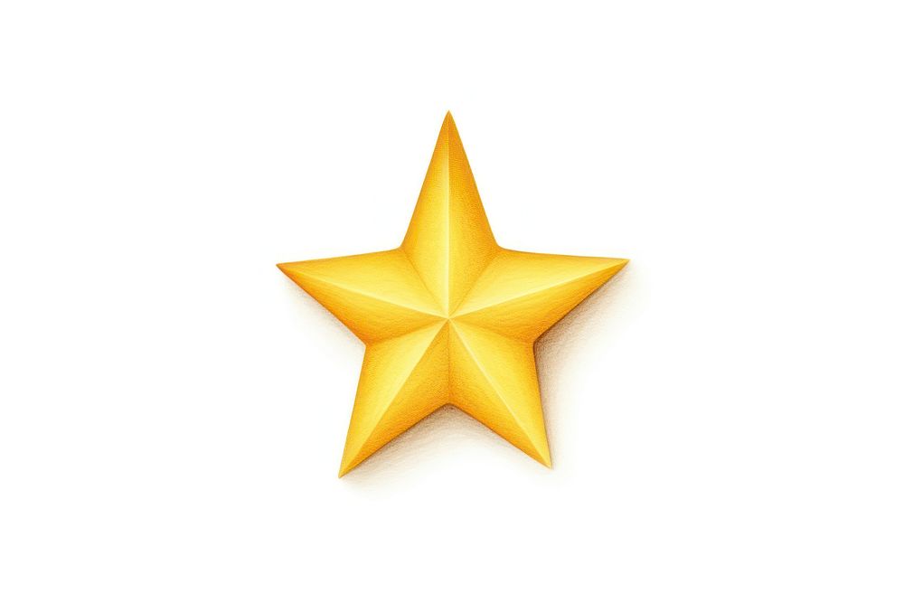 Star yellow symbol white background. AI generated Image by rawpixel.