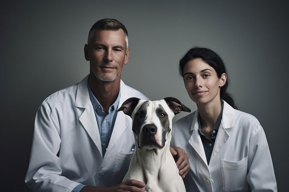 Veterinarian doctor adult woman. 