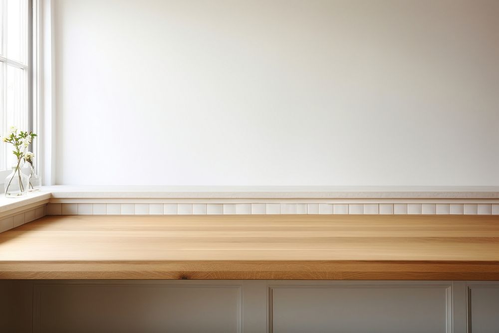 Kitchen windowsill wood architecture. 