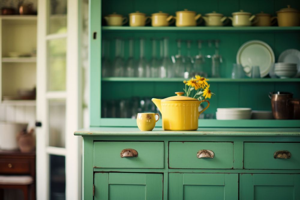 Vintage kitchen furniture cupboard cabinet.