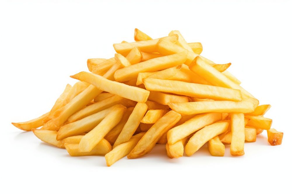 Fries food white background french fries. 