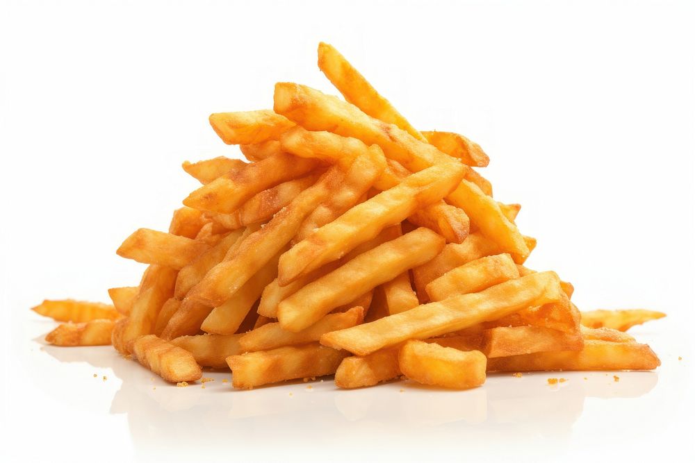 Fries food white background french fries. AI generated Image by rawpixel.