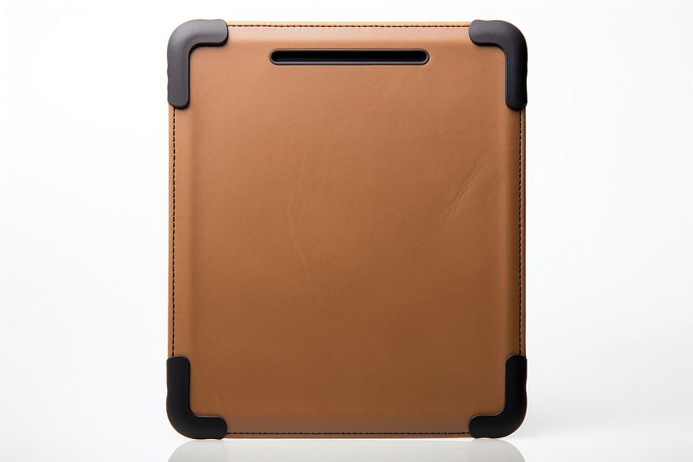 Tablet case white background technology suitcase. AI generated Image by rawpixel.